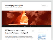 Tablet Screenshot of philosophyofreligion.org